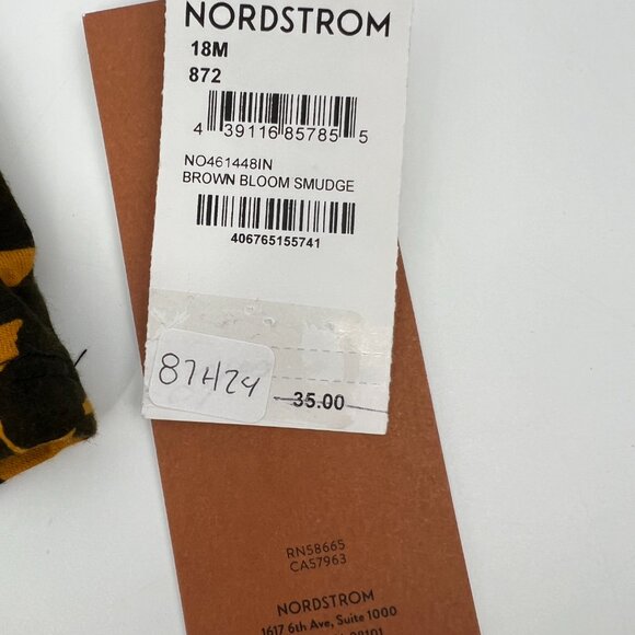 Nordstrom Babies Kids Cristina Martinez Graphic Dress Brown Bloom Smudge 18M NWT - Picture 5 of 6